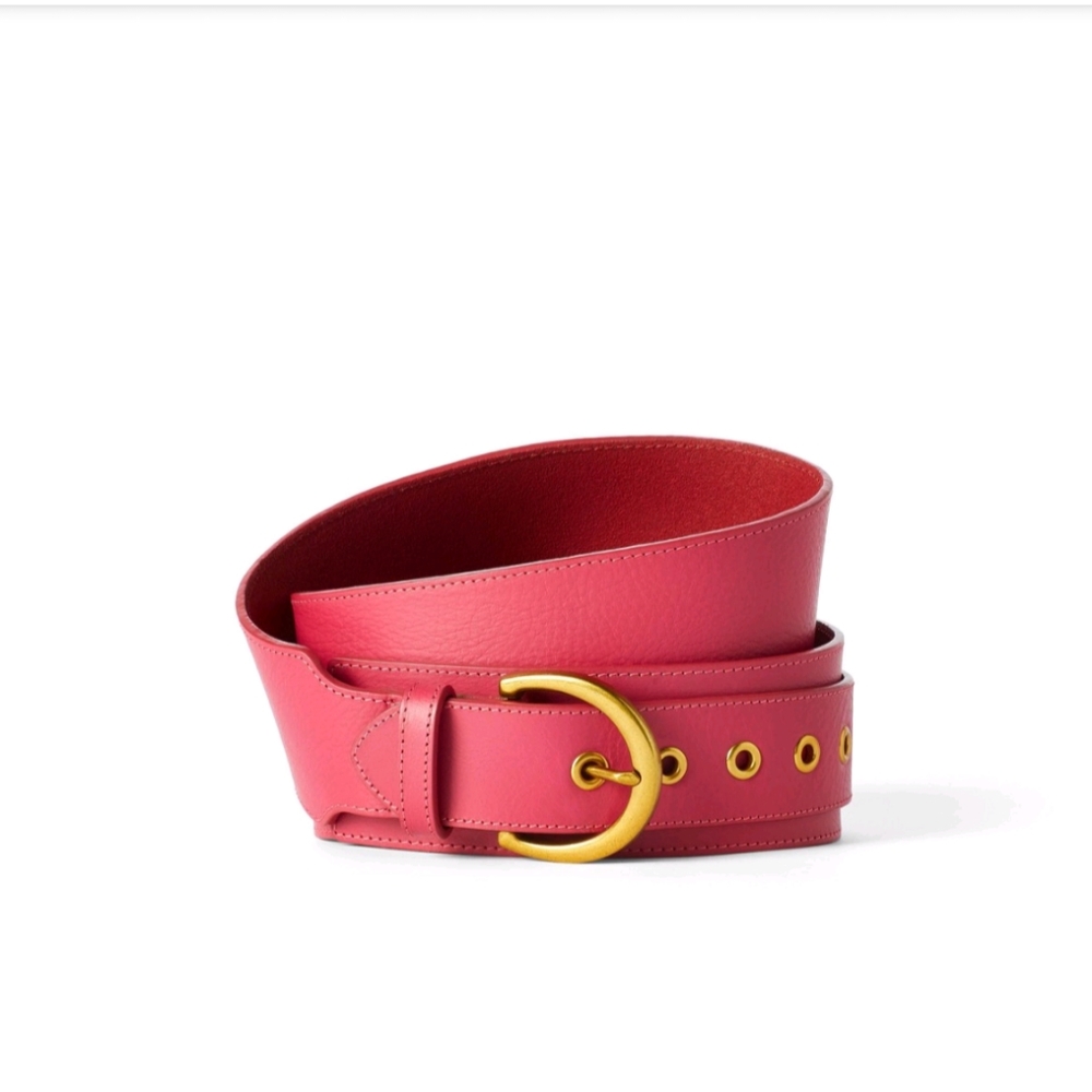 Pink Leather Belt